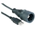 Cable, USB-B Plug - USB-A Plug, 2m, USB 2.0, Black